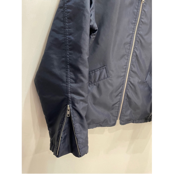 Club Monaco Nylon Jacket Zip Up Workwear Chore Coat Mens Navy Medium - Picture 4 of 11